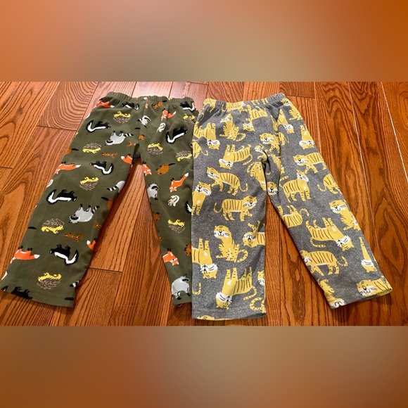 Toddler Boy Carter's Green and Gray Animal Print Pajama Bottoms and Set size 4T - Picture 6 of 11